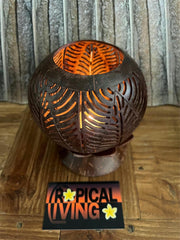 NEW Balinese Coconut T-Light Candle Holder - Bali Carved Coconut Candle Holder