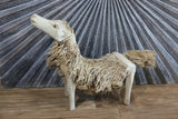 NEW Balinese Hand Crafted Bamboo Root Goat - Bali Hairy Goat sculpture