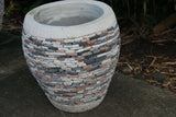 NEW Balinese Hand Crafted & Inlaid Marble Chip Pot - Bali Feature Pot