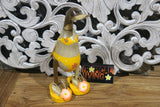 NEW Balinese Hand Carved Wooden Bikini Duck w/Frangipani Thongs - Bali Duck