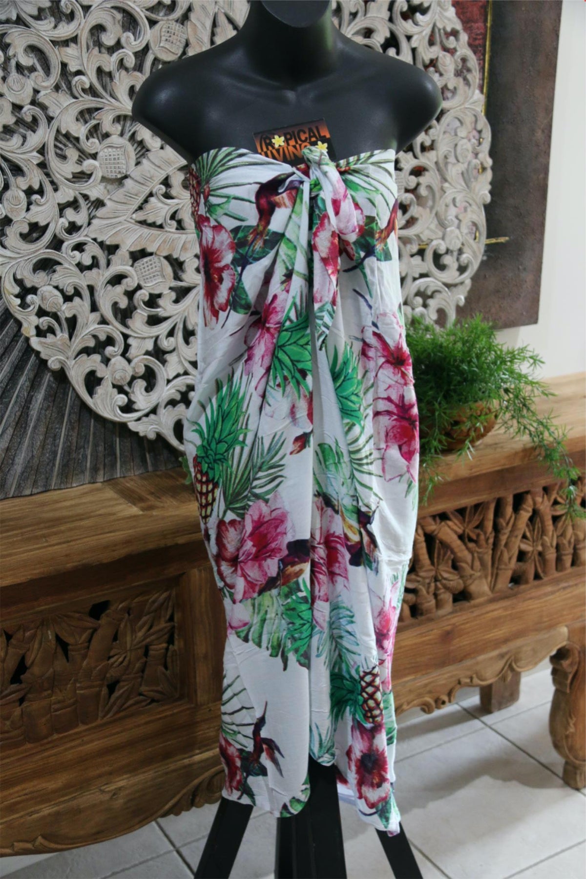 Bali Beach Mumu Sarong - Balinese Sarong Dress - Tie Up Tube Sarong S-XL