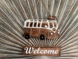 NEW Balinese Timber VW Combi WELCOME Sign - Bali Welcome Sign