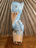 NEW Balinese Hand Carved Wooden Pelican Sculpture - Wooden Bali Pelican