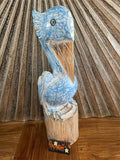 NEW Balinese Hand Carved Wooden Pelican Sculpture - Wooden Bali Pelican
