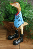 Balinese Hand Carved Wooden Doctor Duck - Bali Rice Paddy Duck - Bali Dr Duck