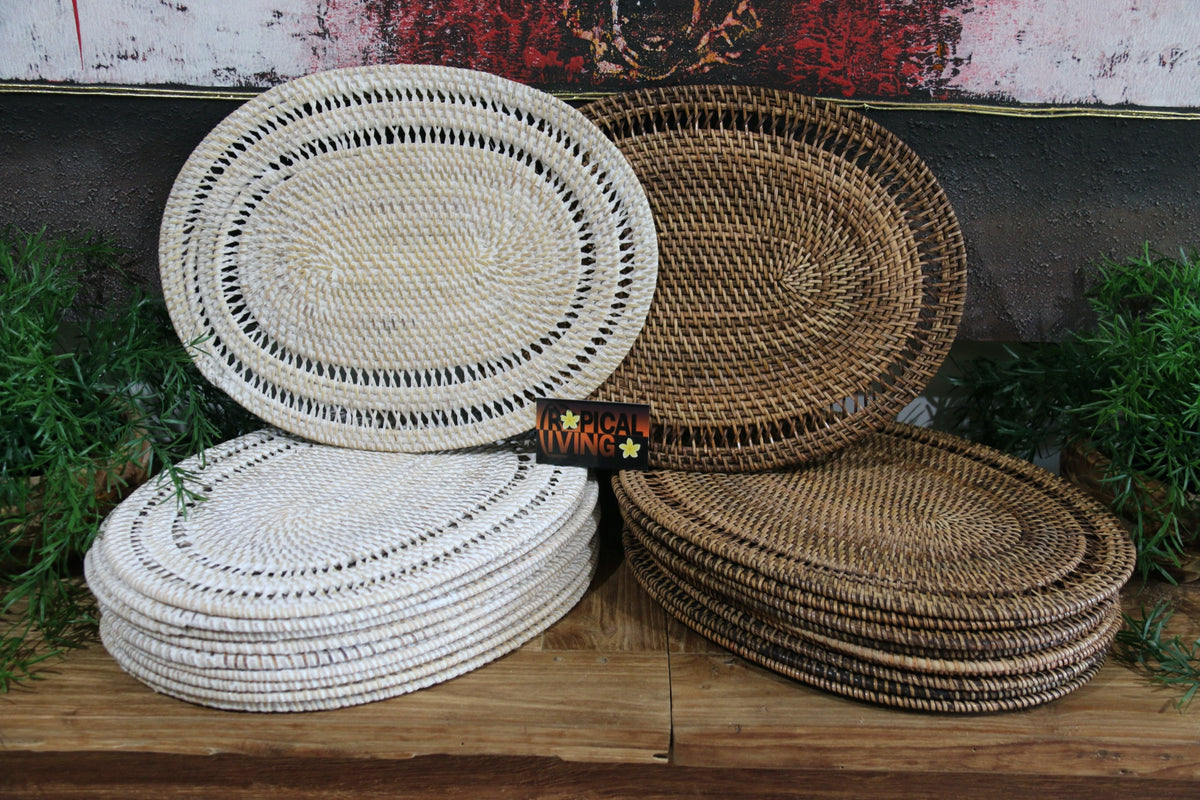 NEW Bali Table Mat / Placemat - Balinese Rattan Placemats / Table Mats