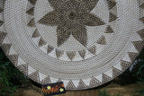 NEW Bali Woven Rattan Platter with Motif - Balinese Woven Rattan Wall Art 60cm
