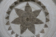 NEW Bali Woven Rattan Platter with Motif - Balinese Woven Rattan Wall Art 60cm