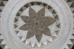 NEW Bali Woven Rattan Platter with Motif - Balinese Woven Rattan Wall Art 70cm