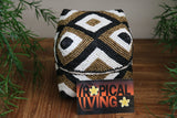 NEW Balinese Hand Crafted Woven & Hand Beaded Baskets  - Bali Basket with Lid XS