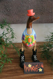 NEW S Balinese Hand Carved Wooden Hippy Duck - Bali Rice Paddy Hippy Duck