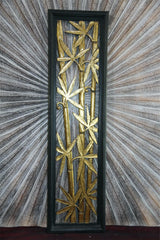 NEW Balinese Hand Carved Tropical/Bamboo Wall Panel 80x20cm