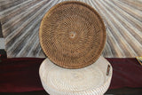 New Balinese Hand Woven Open Rattan Basket / Tray 40cm