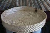 New Balinese Hand Woven Open Rattan Basket / Tray 50cm