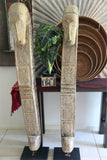 NEW Indonesian Hand Carved Primitive Wooden SeaHorse on Stand - TIMOR ART