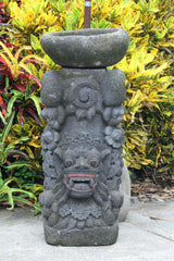 NEW Balinese Macan Sungsang / Bali Lion Statue w/Bowl - Traditional Bali Statue