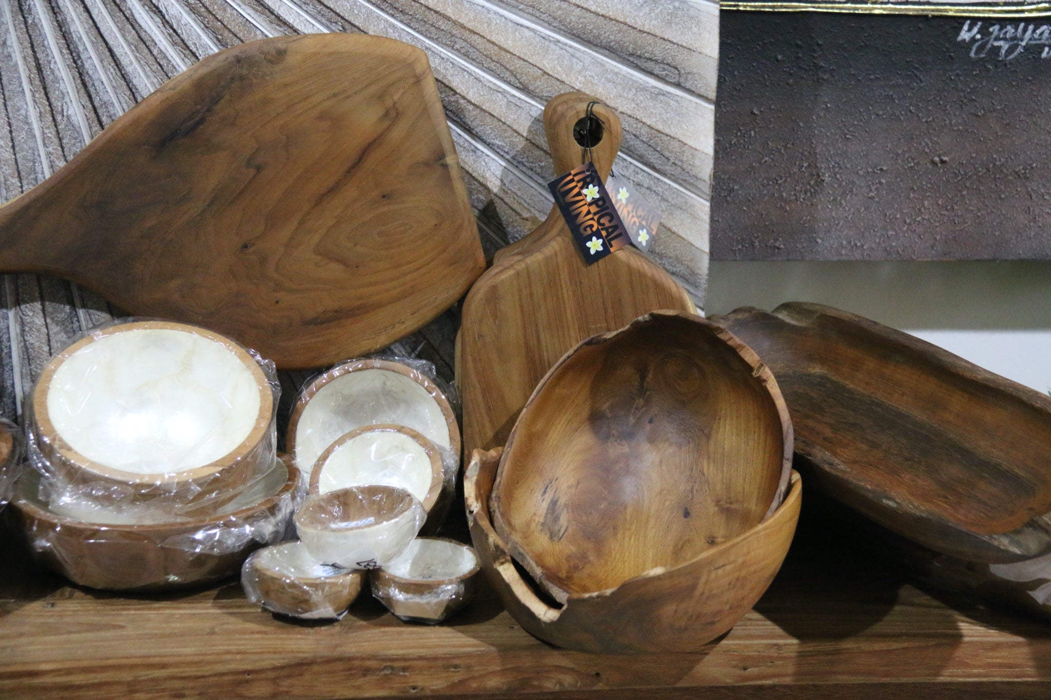 Balinese Hand Crafted Teak & Capiz Shell Pineapple Bowl - Bali Pineapple Plate