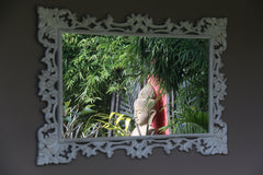 NEW Balinese Carved Wood Mirror - Hand Carved Bali Feature Mirror 150x100cm