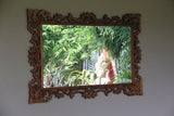 NEW Balinese Carved Wood Mirror - Hand Carved Bali Feature Mirror 150x100cm