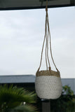 New Balinese Hand Woven Hanging Open Basket - 2 Colours Available