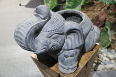 New Balinese Cast Concrete Elephant Pot - 2 Colours Available - GORGEOUS!!