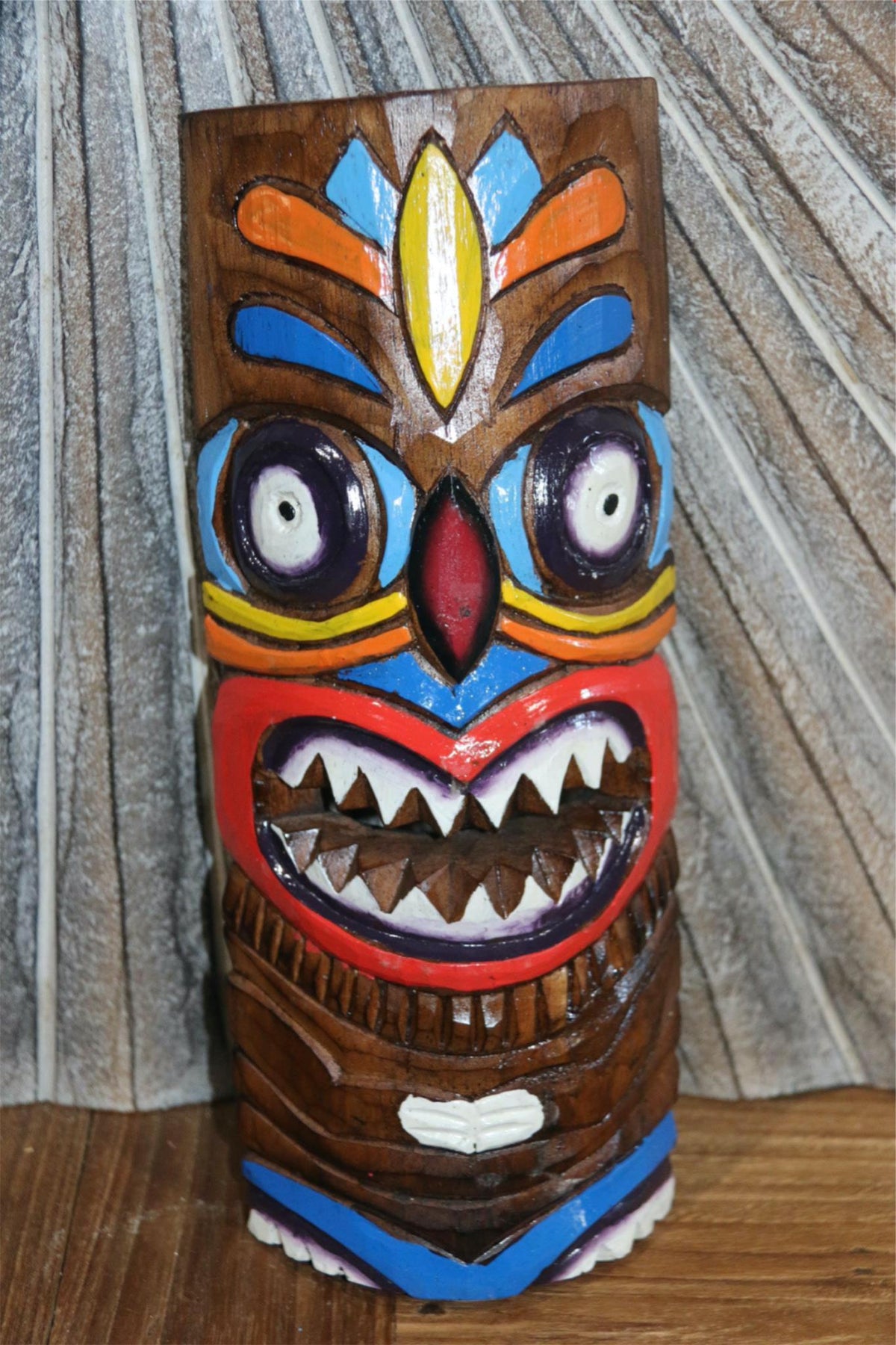 NEW Balinese Hand Crafted Tiki Bar / Polynesian TIKI MASK / TOTEM 30cm