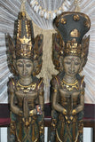 NEW Balinese Hand Carved Wooden Rama & Shinta Sculptures - Set 2