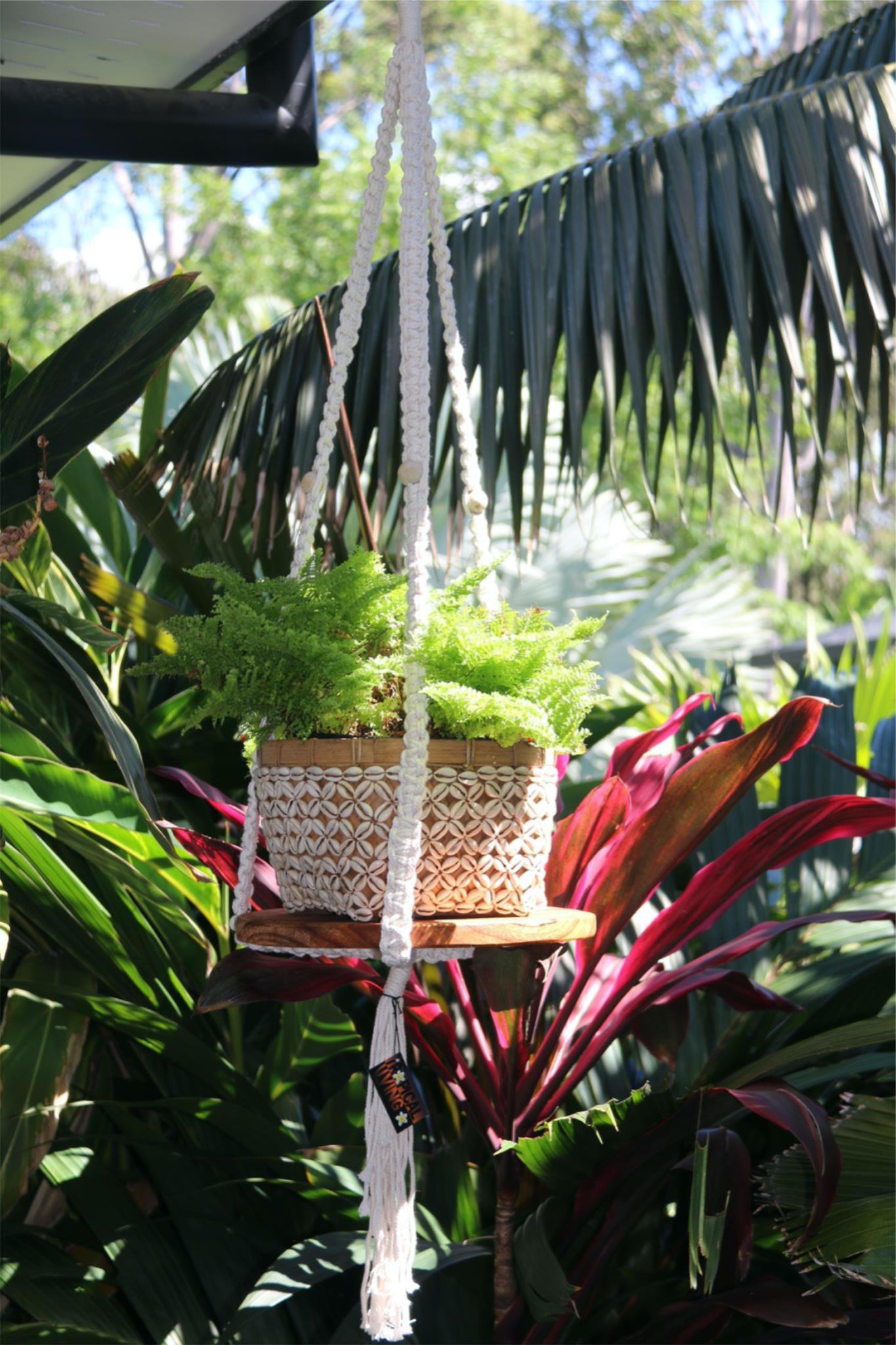 NEW Balinese Handmade Macrame Hanging Shelf / Pot Holder