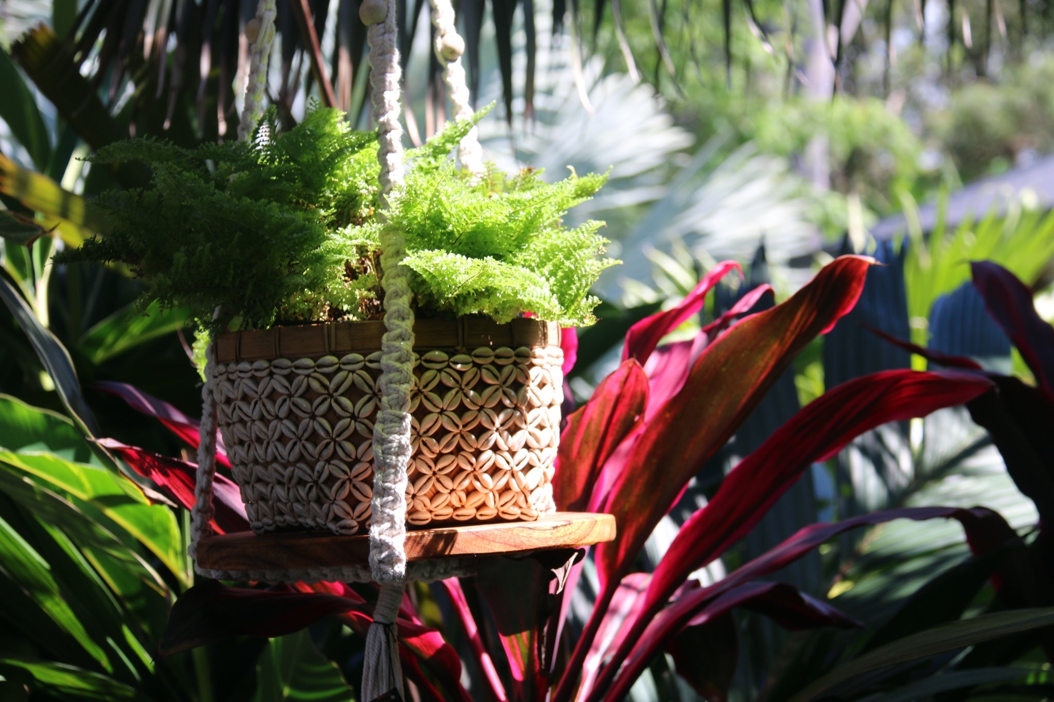 NEW Balinese Handmade Macrame Hanging Shelf / Pot Holder