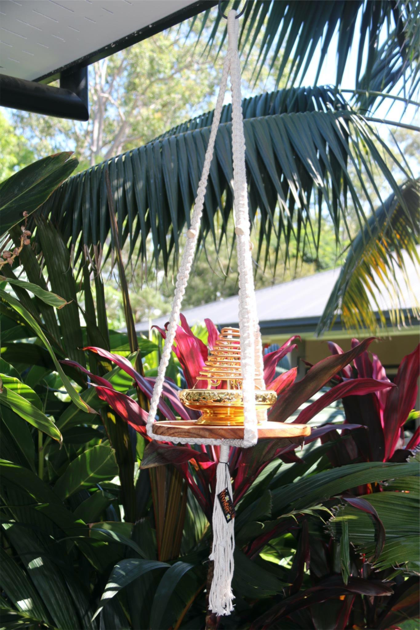 NEW Balinese Handmade Macrame Hanging Shelf / Pot Holder