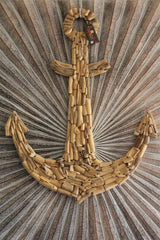 NEW Bali Handmade Driftwood Anchor Wall Decor - Bali Nautical Wall Art