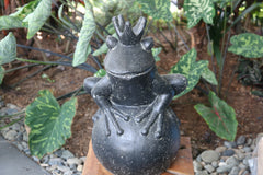 NEW Balinese Frog with Crown Water Feature or Statue - Bali Frog Sculpture