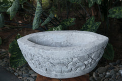 NEW Balinese Hand Crafted Paras Pot - Bali Feature Pot - Carved Bali Pot