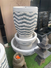 NEW Balinese Sliced Pebble Pot Style Water Feature - Bali Pebble Water Feature