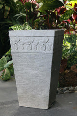 NEW Balinese Hand Crafted Frangipani Pot - Bali Feature Pot - Carved Bali Pot