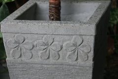 NEW Balinese Hand Crafted Frangipani Pot - Bali Feature Pot - Carved Bali Pot