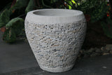 Balinese Hand Crafted & Inlaid Marble Chip Pot - Bali Feature Pot - Bali Garden