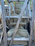 Hand Carved Quality Greenstone Balinese Buddha Statue - Bali Praying Buddha 120c
