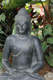 Balinese Cast Concrete/Crushed Stone Meditating Buddha Statue - Bali Buddha Stat