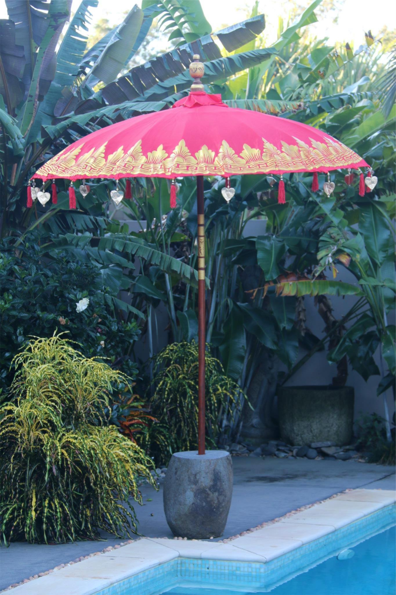 balinese patio umbrella Darling Parasol| Handcrafted with Traditional Techniques ensuring every piece is unique with its own small Handmade Balinese Wedding Parasol