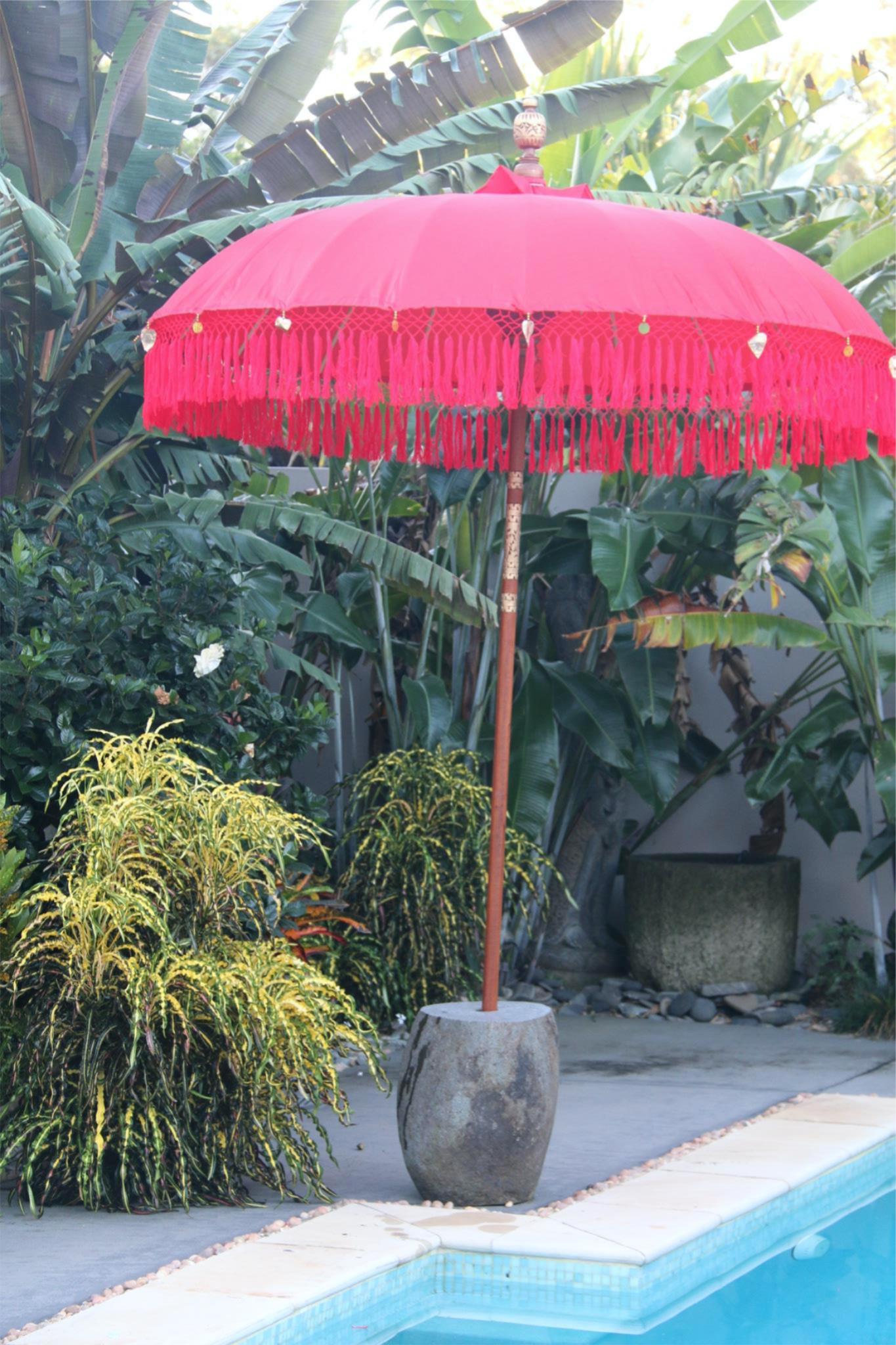 NEW Balinese 2m Single Ceremony Umbrella - Bali Umbrella - Balinese Garden Art