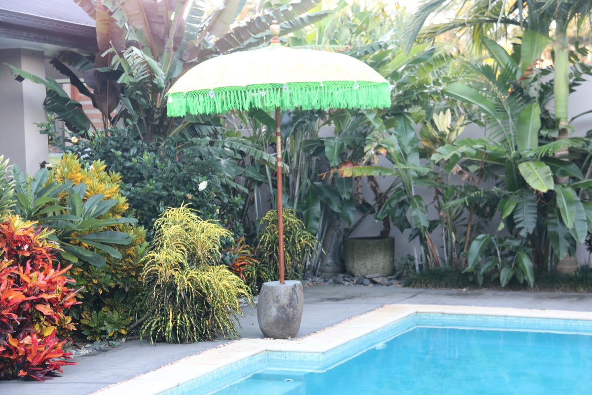 NEW Balinese 2m Single Ceremony Umbrella - Bali Umbrella - Balinese Garden Art