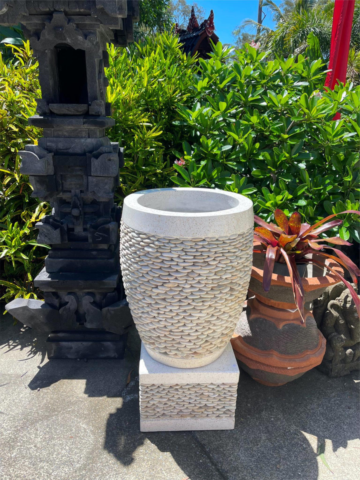 bali planter pots NEW Balinese Hand Crafted Terrazzo/Pebble Pot - Balinese Pot
