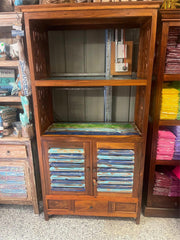 NEW Beautifully Hand  Crafted Recycled TEAK WOOD BALINESE Buffet Unit with Hutch