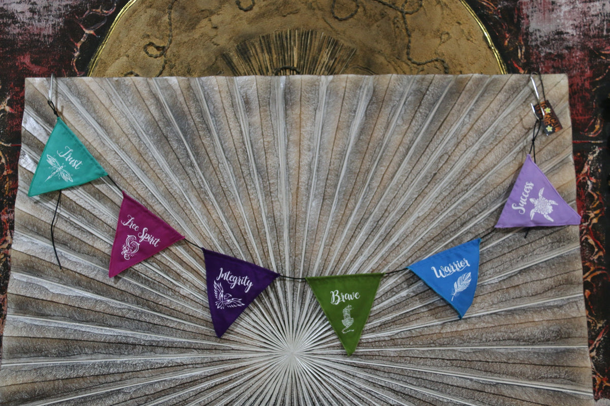 Small Balinese Affirmation / Prayer Flags - Small Bali Affirmation Bunting