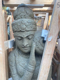 Hand Carved Greenstone Balinese Dewi Statue/Water Feature 1.5m - Bali Dewi