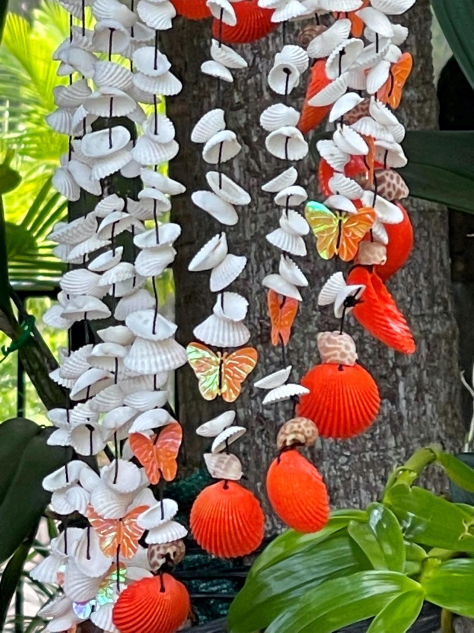 NEW Balinese Shell & Butterfly Windchime / Mobile - Bali Shell Mobile / Chime