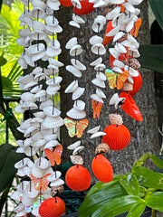 NEW Balinese Shell & Butterfly Windchime / Mobile - Bali Shell Mobile / Chime