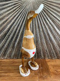 NEW Balinese Hand Carved Wooden L Bikini Duck - Bali Rice Paddy Duck - ASST