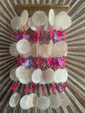 NEW Balinese Bamboo Bar Capiz Shell & Butterfly Windchime / Mobile - So Pretty!!